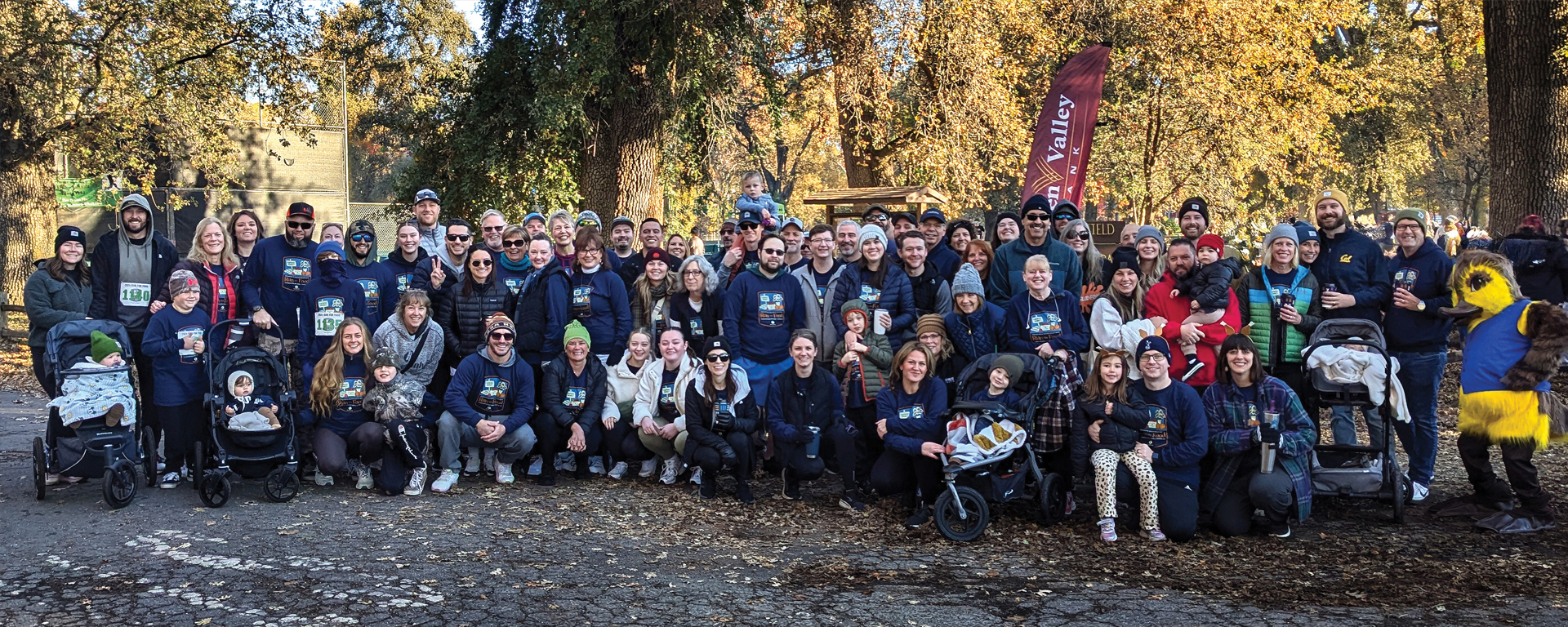 Group of people at a 5k run